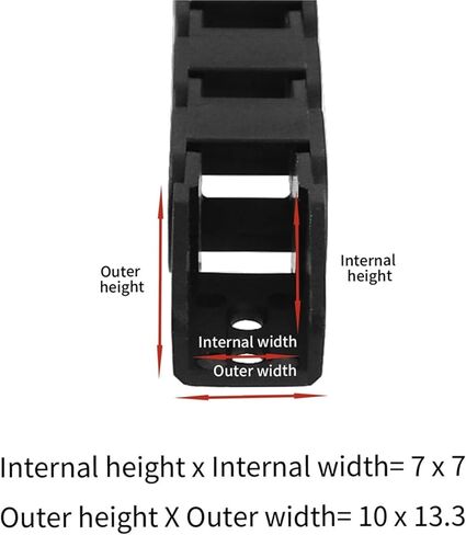 سلسلة سحب الكابل 7*7 مللي متر L1000mm نصف القطر 15 مللي متر سلك الناقل 7*7 مع نهاية مناسبة لأداة آلة التوجيه باستخدام الحاسب الآلي جسر نوع البلاستيك حبل السحب in Kuwait