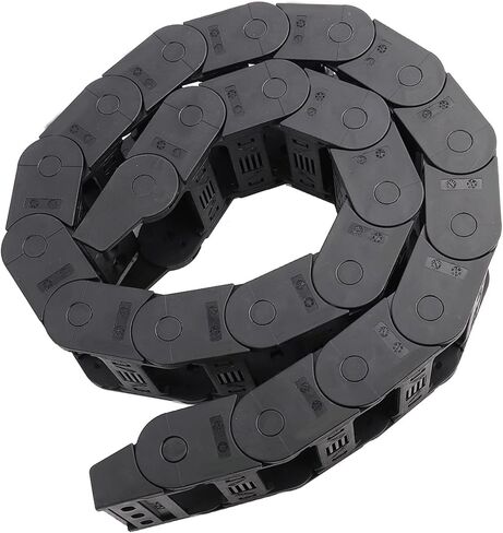 حامل كابل الطاقة من النايلون لآلات CNC 100 سم سلسلة سحب سوداء R55 25 × 57 مم in Kuwait