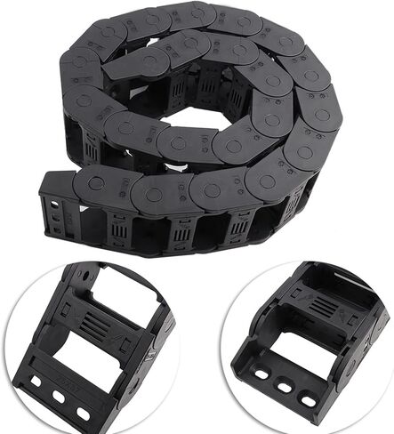 حامل كابل الطاقة من النايلون لآلات CNC 100 سم سلسلة سحب سوداء R55 25 × 57 مم in Kuwait