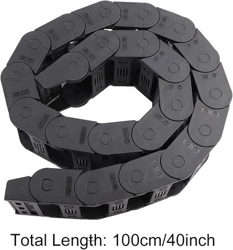 حامل كابل الطاقة من النايلون لآلات CNC 100 سم سلسلة سحب سوداء R55 25 × 57 مم in Kuwait