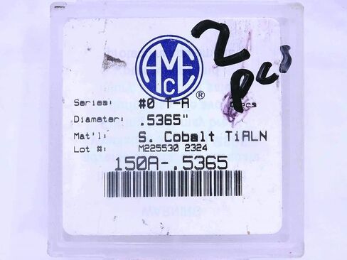 2pcs AMEC 150A-.5365 .5365" O.D. Series #0 T-A TiALN Cobalt Spade Drill Inserts - MW4000CT4 in Saudi Arabia