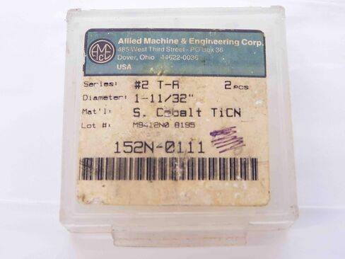 2 قطعة جديد AMEC 152N-0111 سلسلة #2 T-A 1 11/32 القصدير الكوبالت المجرف إدراج الحفر - NS2460LVR in Saudi Arabia