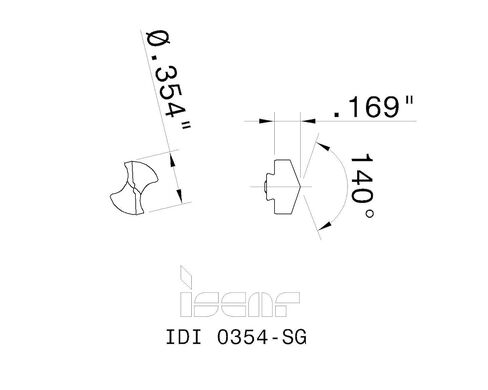 2pcs ISCAR IDI 0354-SG IC908 TiAlN Coated Carbide Replaceable Drill TIP Inserts - EA1217BM5 in Saudi Arabia