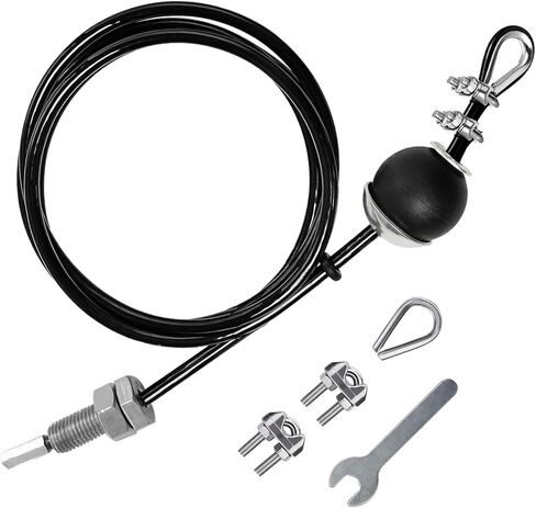 LFJ استبدال كابل الصالة الرياضية اللياقة البدنية بكرة كابل أسلاك الفولاذ حبل لآلة الكابلات الرئيسية الصالة الرياضية رفع الأثقال نظام بكرة (أسود قابل للتعديل مع نهاية المسمار، 137) in Kuwait