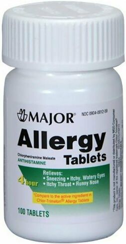MAJOR All Day Allergy 24HR TAB CETIRIZINE HCL-10 MG أبيض 100 قرص UPC 309045852606 in Saudi Arabia