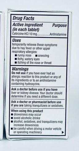 MAJOR All Day Allergy 24HR TAB CETIRIZINE HCL-10 MG أبيض 100 قرص UPC 309045852606 in Saudi Arabia
