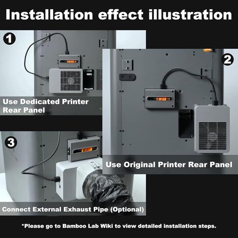 مجموعة مروحة العادم الخارجية الأصلية من الخيزران P2S لطابعة Bambu Lab P2S ثلاثية الأبعاد، ترقية تهوية عادم تدفق الهواء النشط - تقليل المركبات العضوية المتطايرة والأبخرة، وتحسين بيئة الترشيح والطباعة in Kuwait