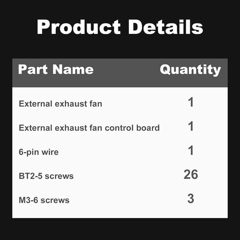 مجموعة مروحة العادم الخارجية الأصلية من الخيزران P2S لطابعة Bambu Lab P2S ثلاثية الأبعاد، ترقية تهوية عادم تدفق الهواء النشط - تقليل المركبات العضوية المتطايرة والأبخرة، وتحسين بيئة الترشيح والطباعة in Kuwait