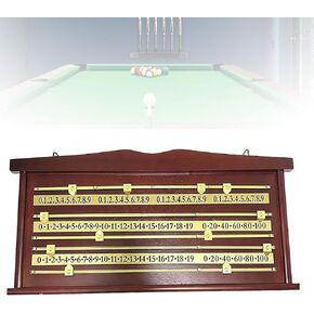 Scoreboard Wooden Billiard - Wall-Mounted Score Keeper Recorder for 2-4 Players Home Club Supplies - 70 * 35cm Billiard Accessories in Kuwait