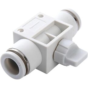 White Quick Connector HVFF Hand Valve Switch Air Pipe Insert Plastic HVFF-4/6/8/10/12 2Pcs(WhiteHVFF12) in Saudi Arabia