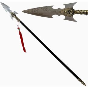 SV Warrior Spear سلاح صيني تقليدي سلاح قديم من الفولاذ المقاوم للصدأ مقاس 55.4 بوصة، مناسب للعرض أو التجميع in Kuwait
