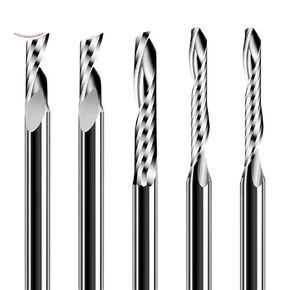 One Single Flute Spiral Carbide Engraving Router Bit Acrylic Wood Aluminum 1Pcs ( Color : 3.175x25x45 , Size : AA(1PCS) ) in Saudi Arabia