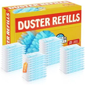 40Pcs Static Dust Removal Brush Disposable Replacement Head Compatible with Swiffer Duster Refills for Multi-Surface Dusters for Cleaning Furniture, Blinds, Electronics & Corners in Kuwait