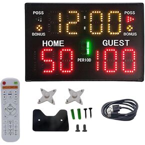 Electronic Scoreboard Battery Wall Mounted Indoor Basketball in Kuwait