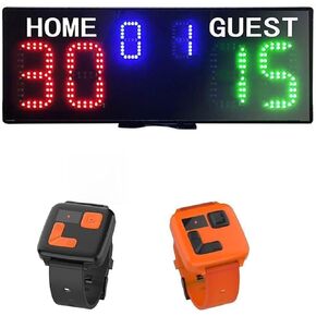 لوحة نتائج رقمية LED من hinhoo مع جهاز تحكم عن بعد، لوحة نتائج إلكترونية محمولة تعمل بالبطارية لكرة السلة/الكرة الطائرة/كرة القدم/البيسبول، حارس نتائج التنس الرقمي للشبكة، لوحة النتائج in Kuwait