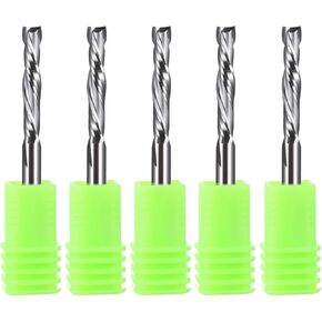 5 قطعة/المجموعة/مجموعة لقم التوجيه الحلزوني باستخدام الحاسب الآلي نهاية مطحنة 3.175 عرقوب 2 المزامير صعودا وهبوطا قطع مطحنة كربيد حلزونية أداة القواطع لنقش الخشب in Kuwait