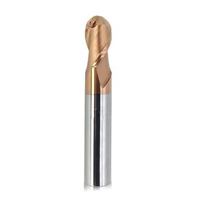 1Pieces Nano Micro Grain Coating Carbide 2 Short Flute Ball Nose End Mills HRC55 Tungsten Carbide Ball Nose End Mill for 3D Engraving Stainless Steel Iron Copper Milling Cutter in Kuwait
