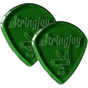 أعواد جيتار أكريليك بسكين الجيب مقاس 1.5 مم من Stringjoy - أعواد أكريليك ممتازة للجيتار الكهربائي والصوتي والباس - هجوم دقيق وإطلاق بدون مجهود، عبوتان in Kuwait