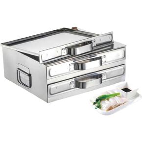 Vermicelli Roll Machine, Rice Noodle Roll Steamer, Stainless Steel Steamer, Can be Used for Steaming Rice Noodle Rolls, Steamed Buns, and Dumplings- in Kuwait