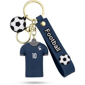 World Cup 2026 Cartoon Soccer Jersey Keychain, PVC Football Key Ring Backpack Charm Soccer Gifts for Fans in Saudi Arabia