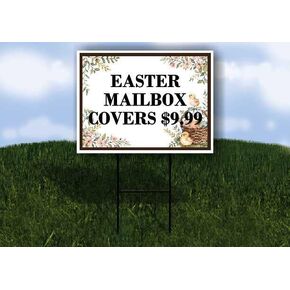 Easter Food Tent Backdrop Easter Spring Vintage Chicks Eggs Basket Brown Directional Arrows A-Frame Double Sided 23x23 in. Sign in Kuwait