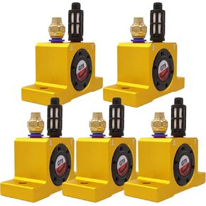 5-Pack 1/8'' Pneumatic Turbine Vibrators, Silent Golden Industrial Turbine Vibrator for hopper Golden with Free Muffler, Pneumatic Ball Vibrators With Silencer and Connector in Kuwait