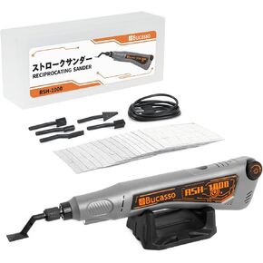 Reciprocating Sander, Variable Speed and USB Charging with LED Light, Pen Sander With 6pcs Sanding Head, Fit for Sanding, Polishing, Finishing, DIY Crafts (Grey) in Kuwait