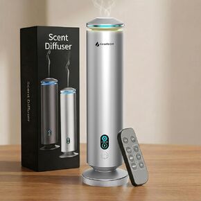 GentleJet MajesticMist Waterless Essential Oil Diffuser WiFi, Cold Air Nebulizing Scent Machine for Large Room (1000 sq ft), Smart App & Remote Control, Quiet Aluminum Diffuser, Plug-in in Saudi Arabia