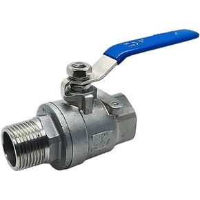 1PCS 1/2" 3/4" 1" 1-1/4" 1-1/2" 2" Two-Piece Inner and Outer Wire Ball Valve 304 Stainless Steel Two-Piece Ball Valve(3/4") in Kuwait