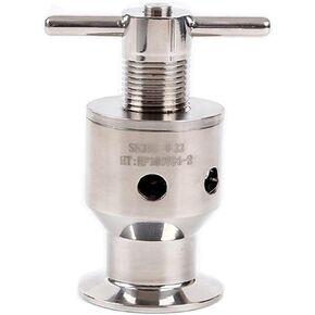 الأنابيب OD 32 مللي متر SUS304 1.5 "ثلاثي المشبك قابل للتعديل تخفيف الضغط صمام الأمان 0.5-6 بار صمام تنفيس in Kuwait