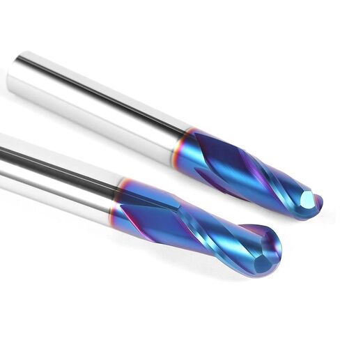 1 قطعة الكرة الأنف كربيد نهاية مطحنة CNC القاطع بت التوجيه HRC65 2 المزامير R2-R6 75L طحن سبائك طلاء التنغستن الصلب أداة in Kuwait