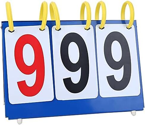 Scoreboard Digit Flip Sports Scoreboard Portable Score Conuter for Tennis Basketball,27.00 * 23.00 * 6.00 in Saudi Arabia