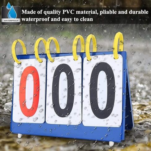 Scoreboard Digit Flip Sports Scoreboard Portable Score Conuter for Tennis Basketball,27.00 * 23.00 * 6.00 in Saudi Arabia