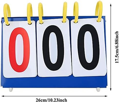 Scoreboard Digit Flip Sports Scoreboard Portable Score Conuter for Tennis Basketball,27.00 * 23.00 * 6.00 in Saudi Arabia