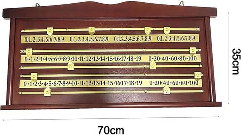 Scoreboard Wooden Billiard - Wall-Mounted Score Keeper Recorder for 2-4 Players Home Club Supplies - 70 * 35cm Billiard Accessories in Kuwait
