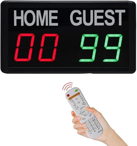 Electronic Digital Scoreboard with Remote Control, Portable Score Keeper for Games Basketball/Volleyball/Football/Badminton/Ping Pong in Kuwait