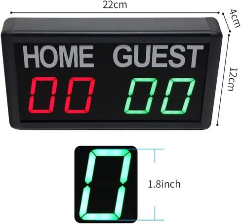 Electronic Digital Scoreboard with Remote Control, Portable Score Keeper for Games Basketball/Volleyball/Football/Badminton/Ping Pong in Kuwait