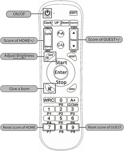 Electronic Digital Scoreboard with Remote Control, Portable Score Keeper for Games Basketball/Volleyball/Football/Badminton/Ping Pong in Kuwait
