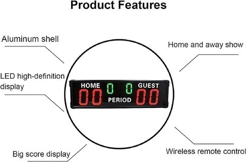 لوحة نتائج رقمية LED، رقمية فائقة الوضوح، رقمية فائقة الوضوح، مع جهاز تحكم عن بعد، سهلة الاستخدام، للعبة كرة السلة وكرة القدم in Kuwait