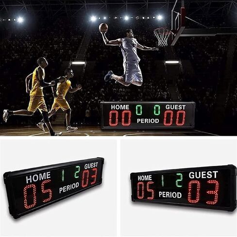 لوحة نتائج رقمية LED، رقمية فائقة الوضوح، رقمية فائقة الوضوح، مع جهاز تحكم عن بعد، سهلة الاستخدام، للعبة كرة السلة وكرة القدم in Kuwait
