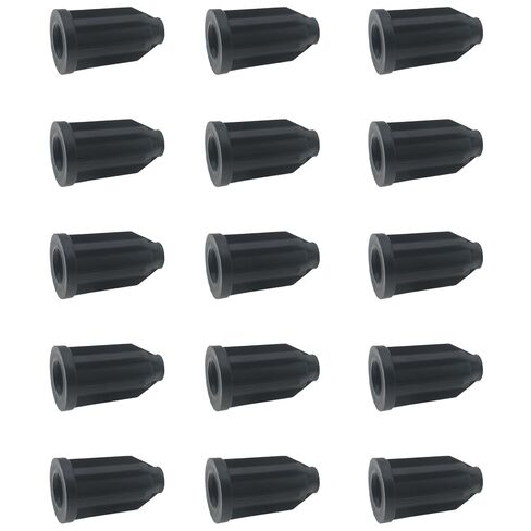 15 PCS Caster Socket Plastic 7/16" Round Chair Caster Wheel Stem Insert (Black) in Saudi Arabia