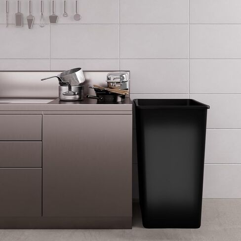 سلة المهملات/سلة القمامة التجارية ذات المربع الأسود سعة 50 جالون | مطعم مطبخ خارجي مكتب مدرسة in Kuwait