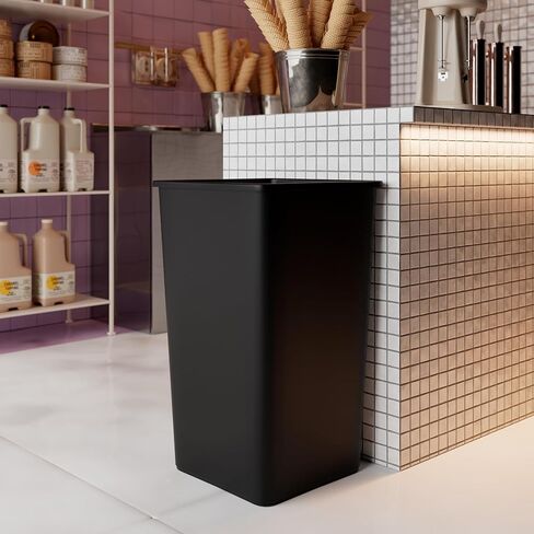 سلة المهملات/سلة القمامة التجارية ذات المربع الأسود سعة 50 جالون | مطعم مطبخ خارجي مكتب مدرسة in Kuwait