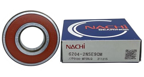 2 حزمة محامل NACHI 6204-2NSE 20X47X14MM محامل ختم مطاطي مزدوج صنع في اليابان in Saudi Arabia
