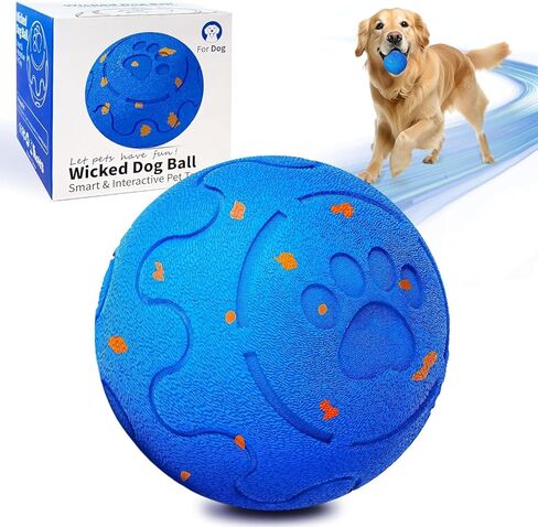 Interactive Dog Ball Auto Rolling, 3 Mode Auto Bouncing Ball, Automatic Moving, Rotating and Bouncing, Chew Proof E-TPU, Type-C Rechargeable, Activated Dog Stimulation, Toy to Keep Them Busy in Saudi Arabia