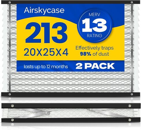 2-Pack 213 Replacement Filter Compatible with AprilAire Whole House Air Purifiers Models 1210, 1620, 2210, 2216, 3210, 4200, MERV 13 Air Purifiers, Size:20x25x4(Actual size:21.18x24.8x4.02in) in Saudi Arabia