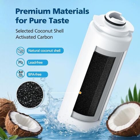 فلتر بديل متوافق مع محطات تعبئة الزجاجات Elkay 51300C EWF3000 وElkay EZH2O، بديل لـ EWF3000، ERF750، 51299C، 55898C، سعة 3000 جالون (مع شريحة - عبوة واحدة) in Kuwait