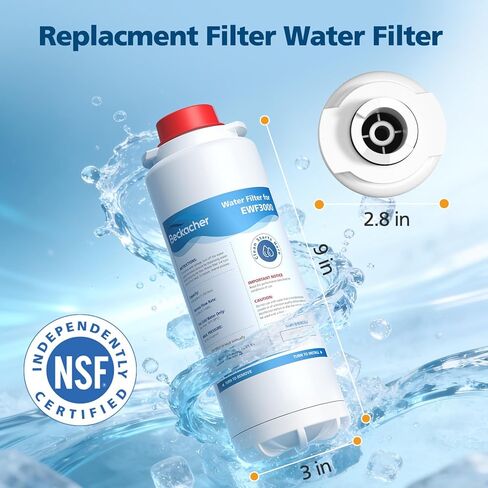 فلتر بديل متوافق مع محطات تعبئة الزجاجات Elkay 51300C EWF3000 وElkay EZH2O، بديل لـ EWF3000، ERF750، 51299C، 55898C، سعة 3000 جالون (مع شريحة - عبوة واحدة) in Kuwait