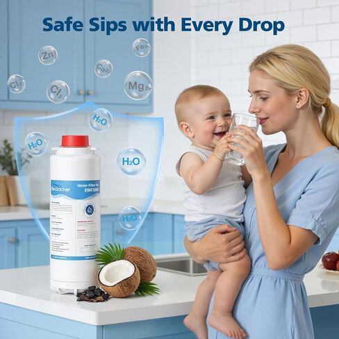 فلتر بديل متوافق مع محطات تعبئة الزجاجات Elkay 51300C EWF3000 وElkay EZH2O، بديل لـ EWF3000، ERF750، 51299C، 55898C، سعة 3000 جالون (مع شريحة - عبوة واحدة) in Kuwait