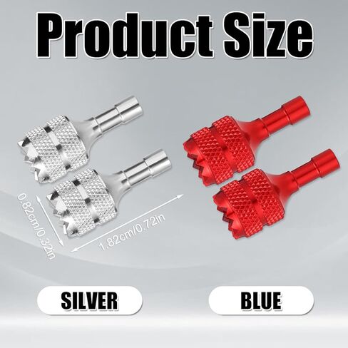 4pcs Drone Controller Sticks, Aluminum Drone Control Joystick Detachable Thumb Rocker Replacement Compatible with DJI Mini 3 Pro DJI RC Smart Controller Accessories (Silver, Red) in Saudi Arabia